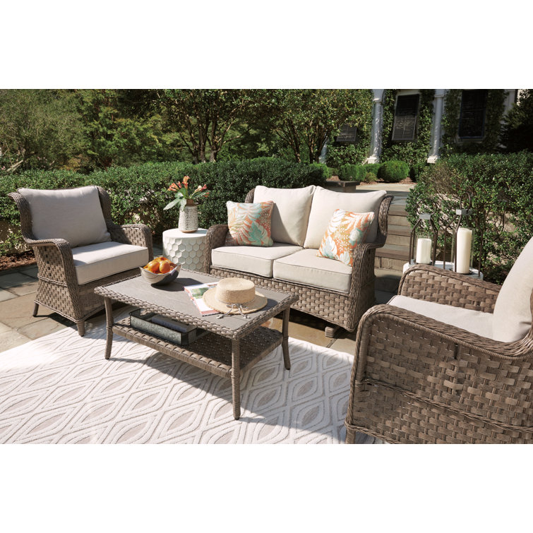 Loveseat with 2 discount chairs